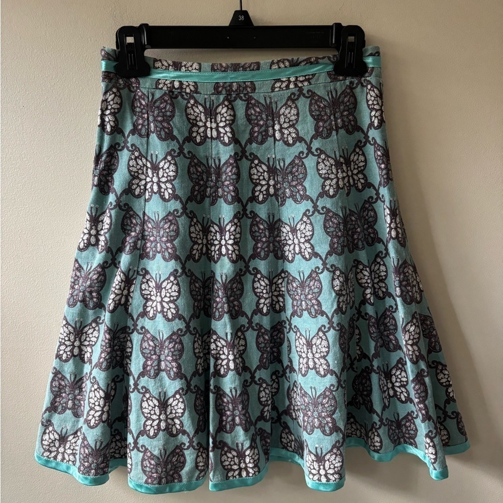 Y2K Butterfly Midi Ruffle Skirt
